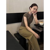 Re-Ancient Money Style Slim Design Design Sense Short-Sleeved T-Shirt Women Summer New Temperament Commuting Casual Pants Set
