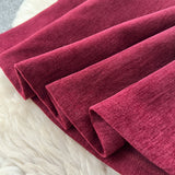 Half-Body Dress Girl Autumn And Winter High-End Collar Bubble Sleeve Top Skirt Two Sets 0605
