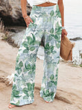 2025 Spring And Summer New Four Seasons Of Leisure Wide Leg Trousers Print Burst Loose Trousers Women