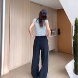 Black Quick-Drying Spant Sweatpants Women's Thin 2025 New Summer Small Straight-Legged Trousers