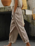 2025 Spring And Summer Wish New Casual Lace Hollow Splicing Nine-Point Trousers