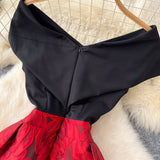 French Dress Women 2025 New Dress High-End Word Shoulder To Receive Waisted Thigh Swing Pony Pony Dress
