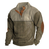 Autumn And Winter New Men's Outdoor Jacket Corduroy Leisure Collar Long Sleeves