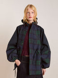 Casual Set Color Collar Rope Waist Jacket Jacket 2025 Autumn Women's Clothing