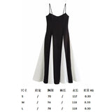 Big Low Breast Hanging Long Dress Spring 2025 Splicing Party Sexy Banquet