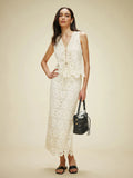 2025 New Women's Spring Summer French Sleeveless Chiffon Vest Temperament Vest Dress Suit