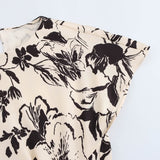 Silk-Shythm-Sensitive Printed Ampicula Dress Summer 2025 Design Kinesigeed Dress Girl