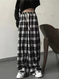 2025 Summer Explosion Thin High-Waisted Vertical Easy Summer Black And White Trousers