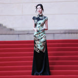 Fashion 2025 Summer New Women's Clothing Yi Mengling The Same New Chinese Improved Version Of The Cheongsam Dress