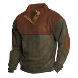 Autumn And Winter New Men's Outdoor Jacket Corduroy Leisure Collar Long Sleeves