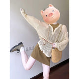 French Temperament Spring A Complete Set Of Hollow Straps With V-Tneck Shirt Vest Super Good-Looking Thin Half-Dress Skirt Three-Piece Set