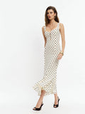 2025 Summer New Women's Wave Point Slings Back Wave Point Commuter Style Dress