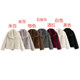 Women's Thick Lamb Fur Black Coat Women's Winter 2025 New Fur