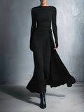 2025 Women's Dress Irregular Sexy Body Dress Temperament Folded Dress