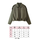 Coat Velvet Loose Spring Girl Casual Blouse Zipper Fashion Bomber Jacket 2025 Bat Sleeve Texture