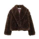 Women's Thick Lamb Fur Black Coat Women's Winter 2025 New Fur