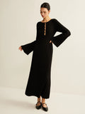 New Women's Fashion Fashion Style Commuting Style V-Neck Knitted Dress For Autumn/Winter 2025