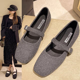 Mary Jane Shoes Women 2025 New Retro Square Head Shallow Soft Sole With Skirt French Evening Hair Single Shoes
