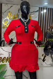 New Autumn/Winter 2025 New Waffle Small Scent Style V-Neck Knitted Dress