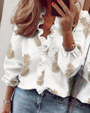 2025Wishebay Spring And Summer New Long-Sleeved Leafed Shirt