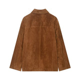 Women's 2025 New Burst Retro Anti-Skinned Velvet Long-Sleeved Jacket Jacket