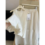 Korean Ins Gently Wear A Small Fashion Vest Top With Temperament Commuter Skirt Women Summer Two-Piece