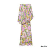 Z Summer 2025 New Fashion Temperament Irregular Flower Print Dress 3096152