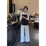 Korean Simple High-End Small-Scale Shirt Sling Women 2025 Spring Wearing Casual Pants Fashion Two Sets