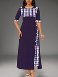 A Large Number Of 2025 New Dress Burst Round Collar Bump Color Sleeve Irregular Long Dress