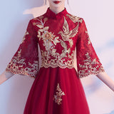 Bride Toast Dress Show 2025 New Medium And Long-Term Wedding Girl Can Usually Wear Back To The Door Plain Dress Evening Dress