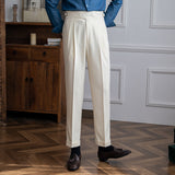 Straight Casual Suit Pants Men's Autumn Business Retro Niche Trousers High Street Hanging Trendy Comfortable