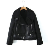 Women's Clothing 2025 New Large-Clip Women's Style Thick Locomotive Leather Fur Coat