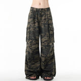 Vintage Camouflage Trousers Men And Women Fall 2025 New Loose Leisure Multi-Pocket Water Wash Jeans