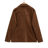 Women's 2025 New Velvet Texture Relaxed Casual Long-Sleeved Blazer