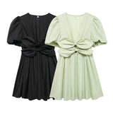 Decorative Dress Bow 2025 Summer Women's Fashion New Products Loose Waist
