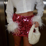 New Women's High-Rise Slimming Body Squin Short Skirt In Autumn 2025