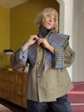 Design Sense Two Wearing Lattice Color Jacket Women Loose Fashion 2025 Autumn New