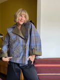 Design Sense Two Wearing Lattice Color Jacket Women Loose Fashion 2025 Autumn New