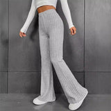 2025 New Wish Autumn And Winter Fashion Casual Pure Color Micro-Slung High-Rise Trousers Slimming Trousers Women