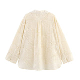 Z Fengxia New Women's Hollow Embroidery Shirt 4786105 Bermuda Shorts 4786106