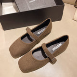 Mary Jane Shoes Women 2025 New Retro Square Head Shallow Soft Sole With Skirt French Evening Hair Single Shoes