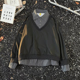 Vintage Mud Dyed Old Hooded Hoodie Sticker Oversize Couple With Open Shirt Zipper Handsome Coat