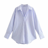 2025 Street Fashion New Women's Clothing City Autumn Multi-Color V-Neck Casual Shirt