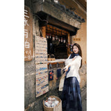 Casual Holiday Style Fashion Set Sun Protection Cover Shirt Women's Niche Print Skirt