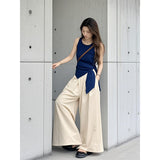 Summer Dress With A Complete Set Of Fashion Net Red Fried Street Small Man Salt System Wearing A Vest Top Broad Leg Pants Two Sets