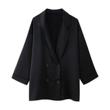 Spring 2025 New Women's Wrinkle Effect Blazer + Trousers Fashion Suit