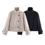 Women's Clothing 2025 Spring New Fashion Casual Temperament Folding Decorative Knit Coat