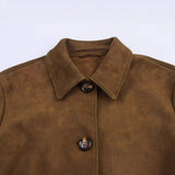 Women's Clothing 2025 Explosion ZA Velvet Effect Collared Long-Sleeved Jacket Jacket