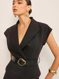 New Temperament Commuting Trousers Senior Sleeveless Set Waist Trouser Trouser Top Suit Suit Suit