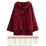 2025 Women's Autumn New Asymmetric Scarf Short Loose Knit Coat